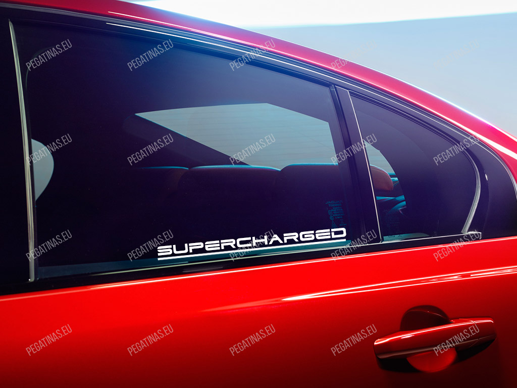 Jaguar Supercharged pegatinas para ventanas laterales