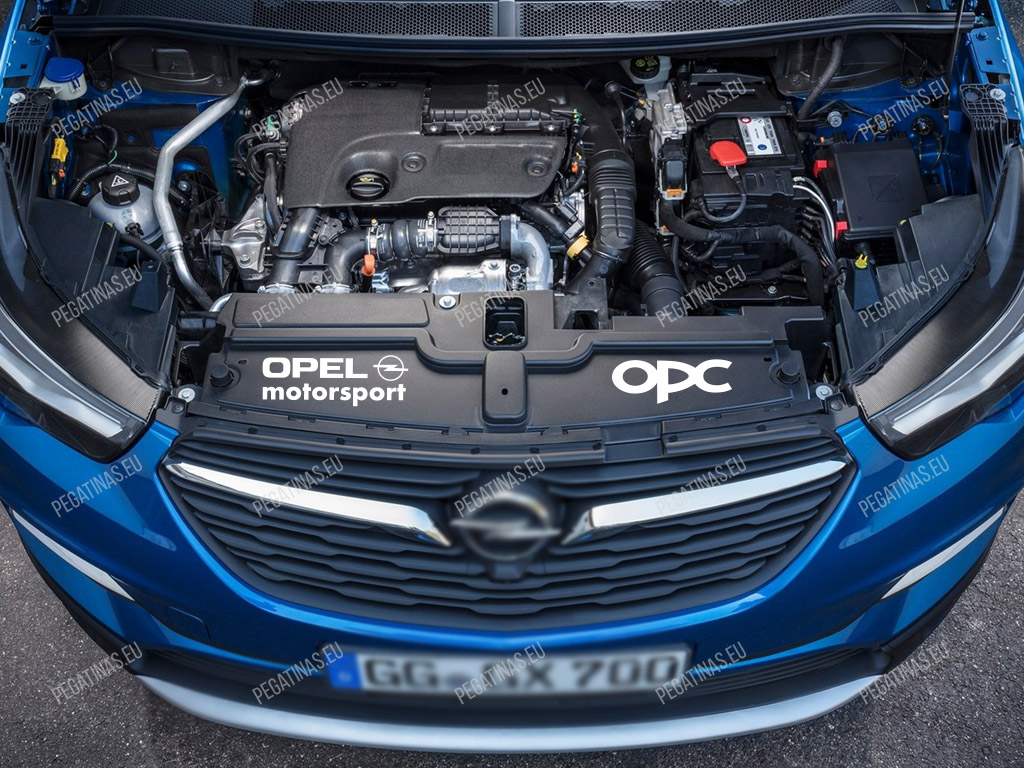 Opel Motorsport + OPC Pegatina para la cubierta del motor