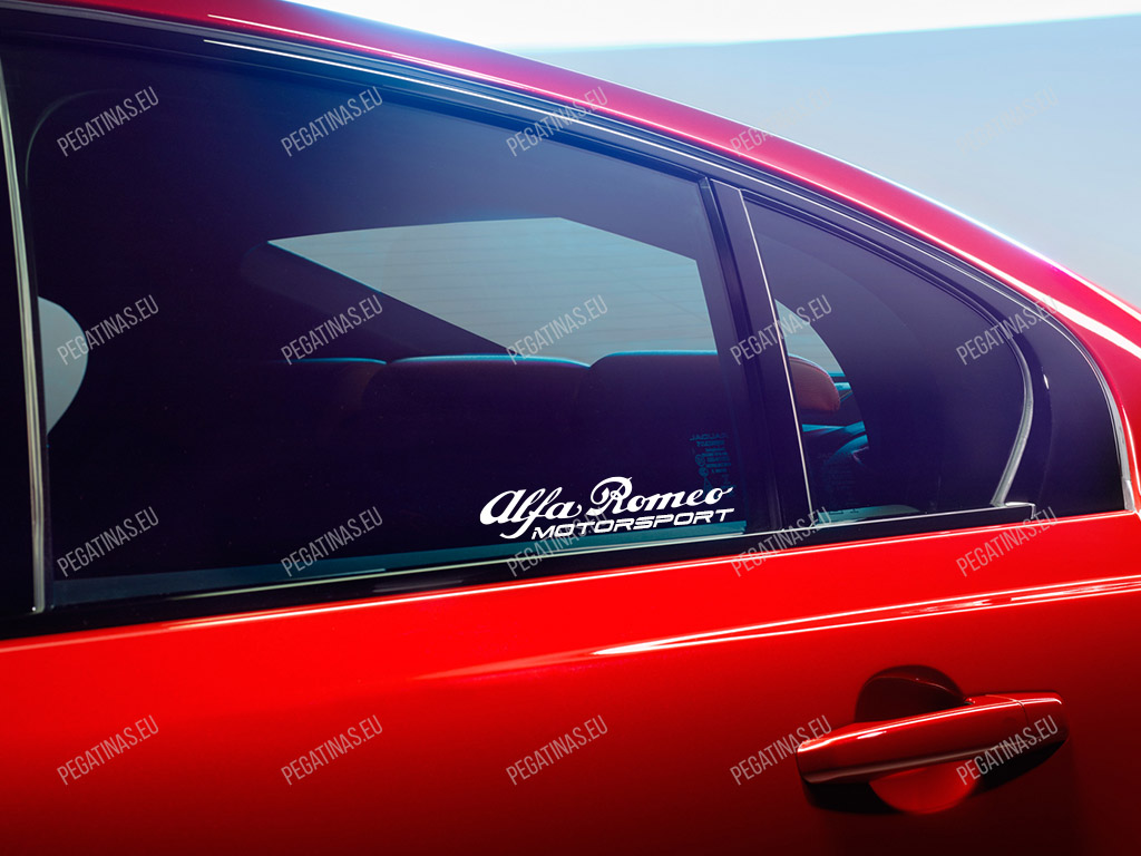 Alfa Romeo Motorsport pegatinas para ventanas laterales
